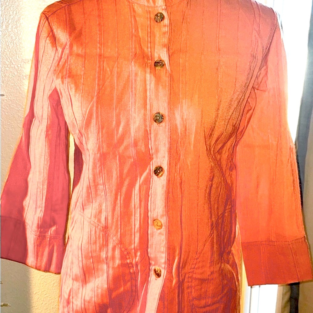 Citron Santa Monica bamboo Blouse Orange New